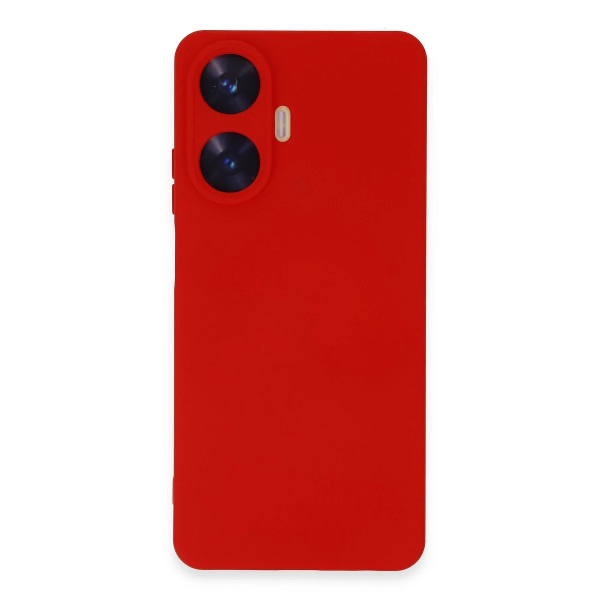 Realme C55 Kılıf Nano İçi Kadife Silikon - Kırmızı görsel 4