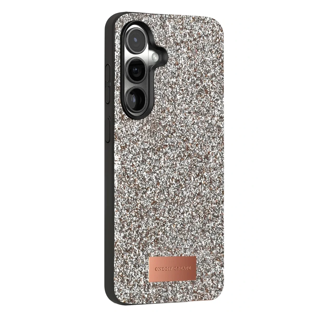 Onegif Samsung Galaxy S24 Plus Bright Simli Kapak - Gümüş görsel 3