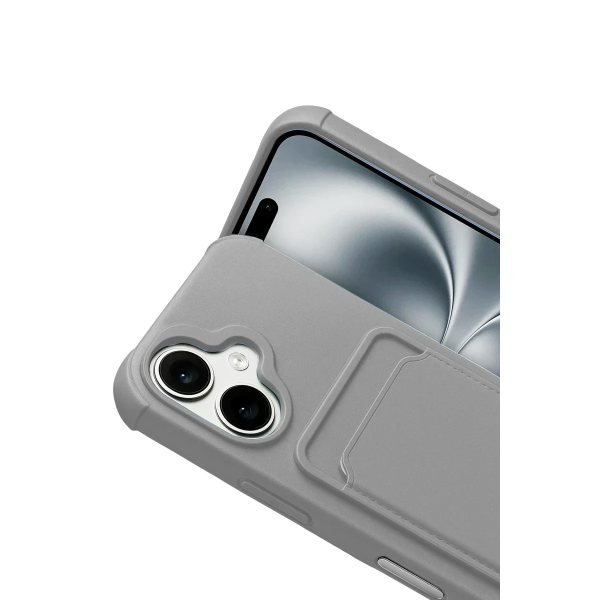 Apple iPhone 17 Kelvin Kartvizitli Silikon - Gri görsel 2