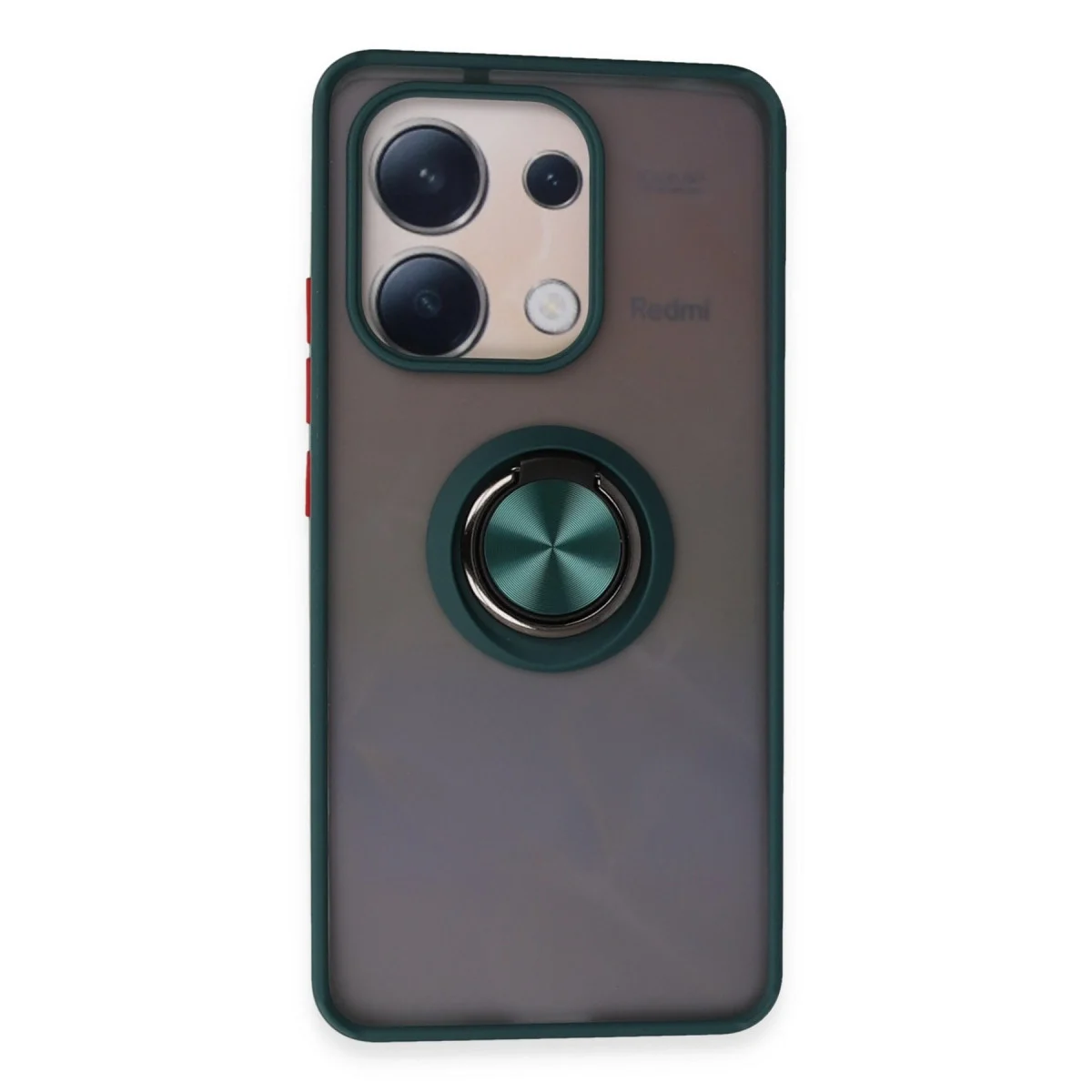 Xiao Red Note 13 4g Kılıf Montreal Yüzüklü Silikon Kapak - Yeşil
