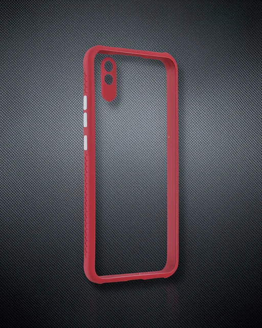 Xiaomi Redmi 9a Kılıf Miami Şeffaf Silikon - Fuşya