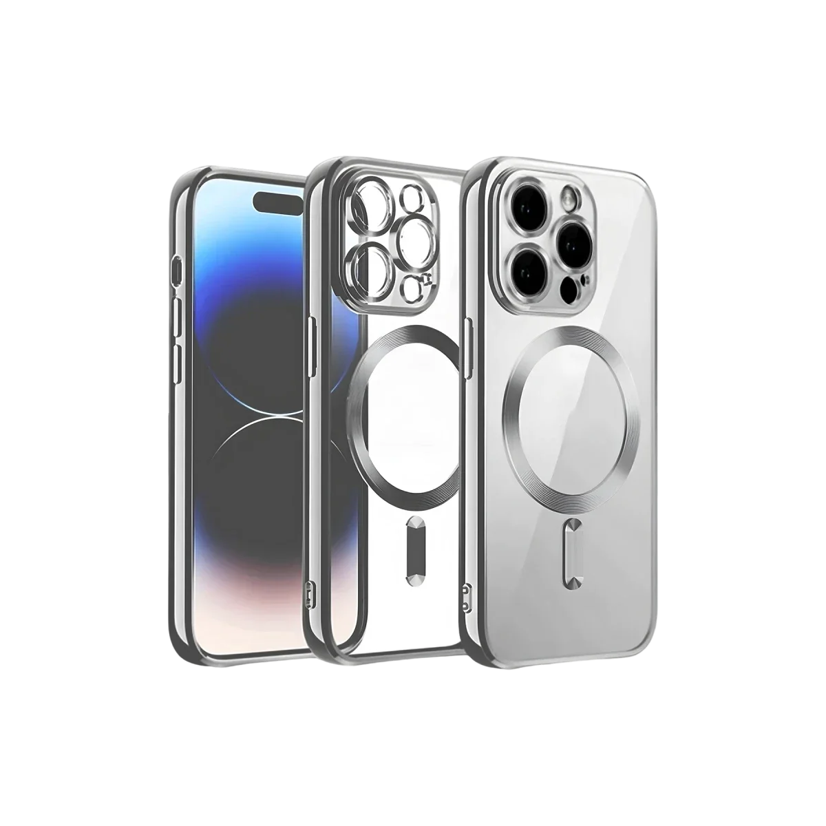 Apple iPhone 13 Pro Max Kılıf Kross Magneticsafe Kapak - Titan Gri