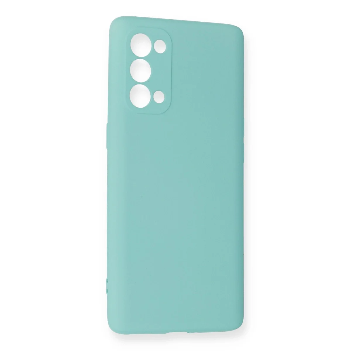 Oppo Reno 5 Pro Kılıf Nano İçi Kadife Silikon - Turkuaz görsel 2
