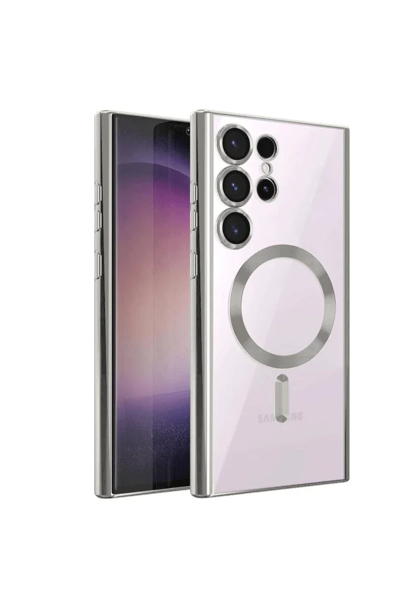 Samsung Galaxy S24 Ultra Kılıf Kross Magneticsafe Kapak - Gümüş