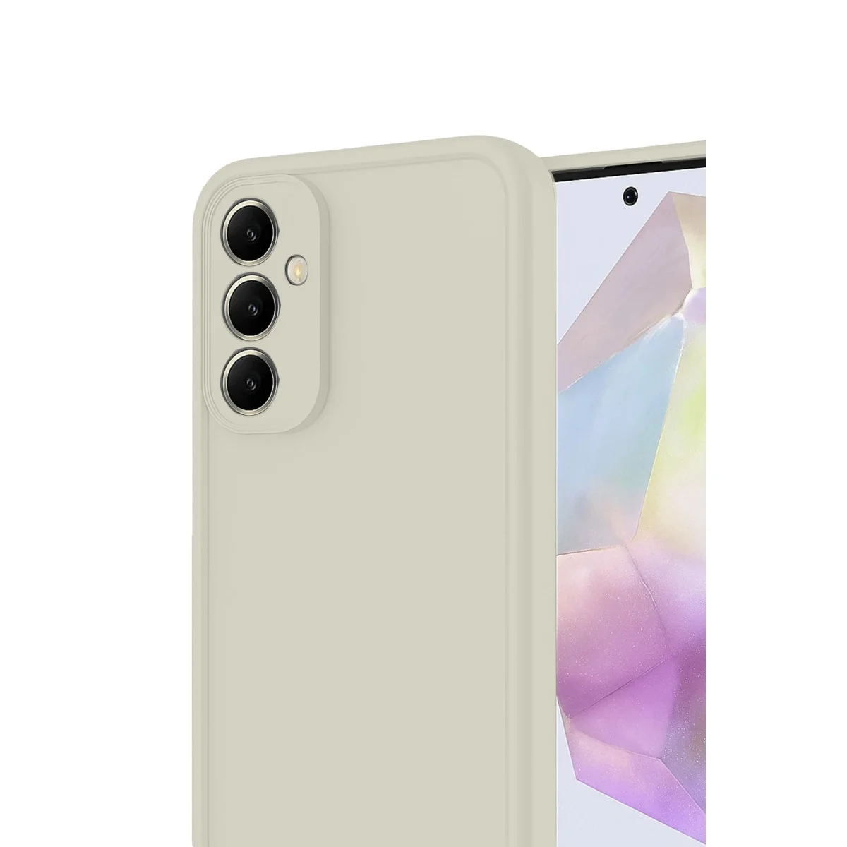 Samsung Galaxy A56 Kılıf Viera Silikon - Krem görsel 2