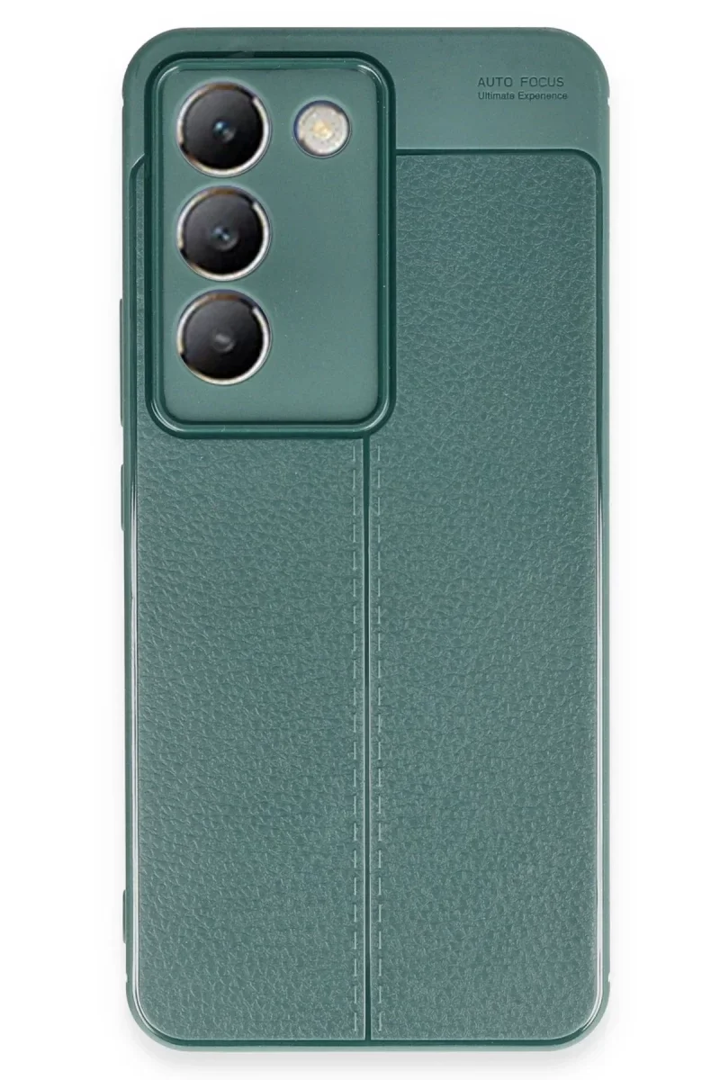 Vivo V30 Lite 4G Kılıf Auto Focus Kapak - Koyu Yeşil görsel 3