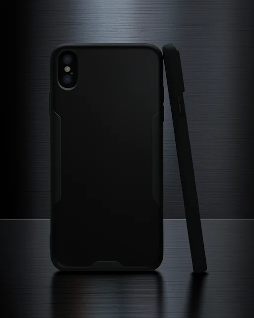 Apple İphone Xs Max Kılıf Platin Silikon - Siyah