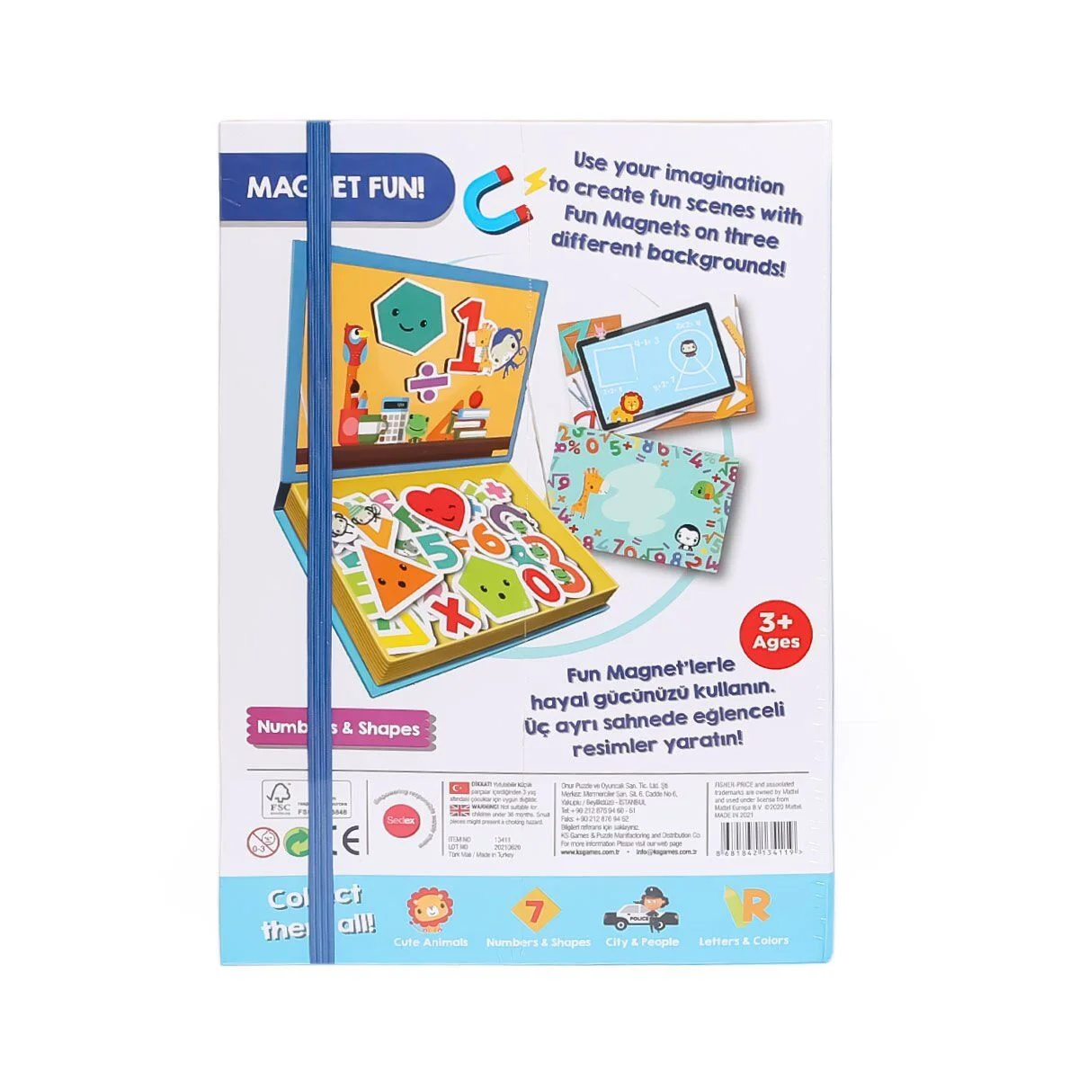 FP 13411 Fisher Price Baby Puzzle Numbers Shapes -KS Puzzle görsel 2