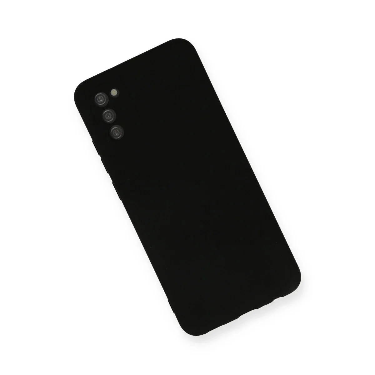 Samsung Galaxy A03s Kılıf Nano İçi Kadife Silikon - Siyah görsel 2