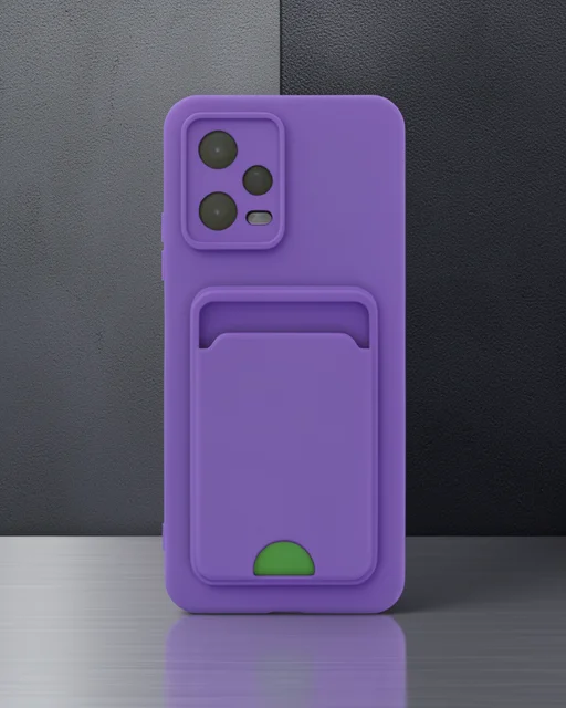 Xiaomi Poco X5 5g Kılıf Kelvin Kartvizitli Silikon - Derin Mor