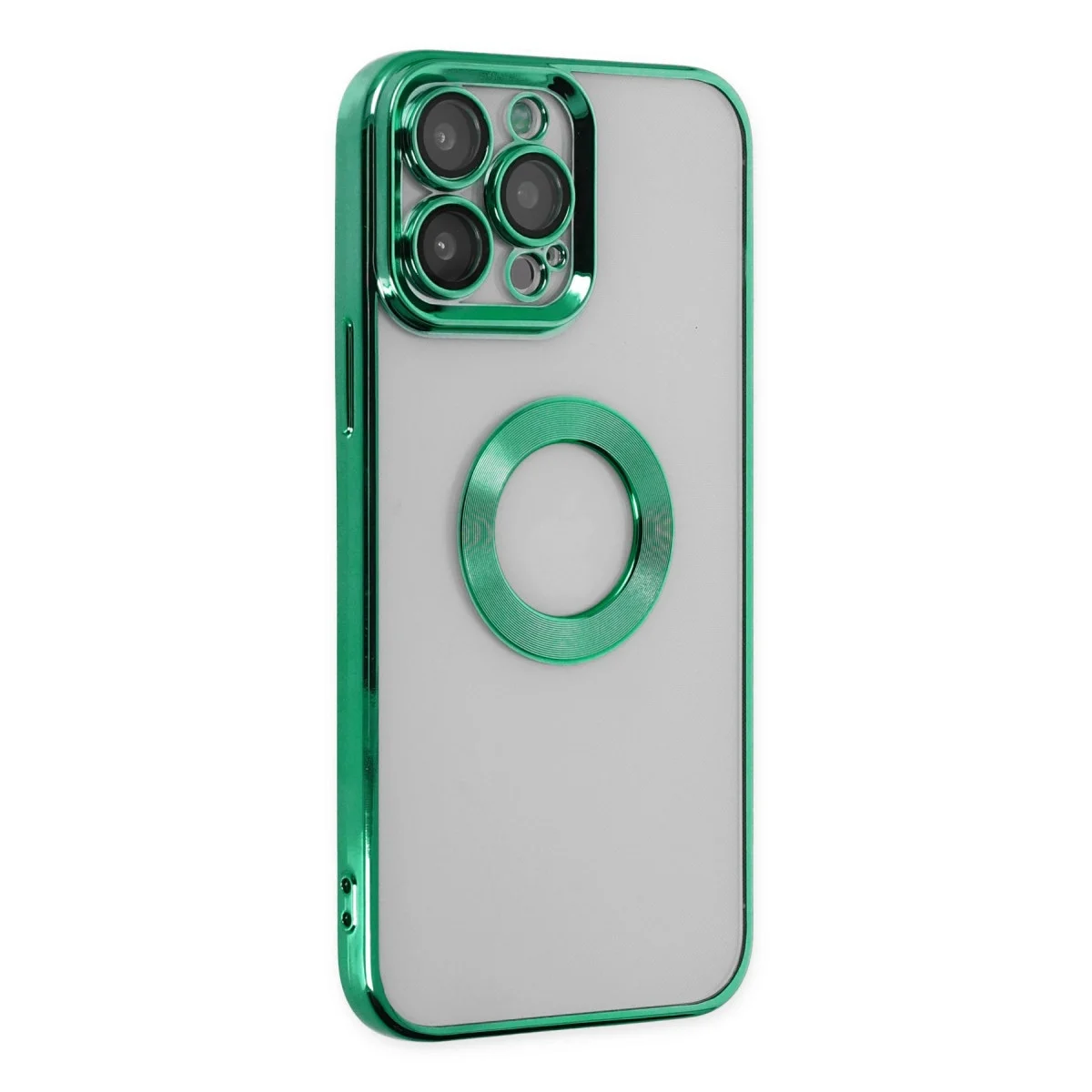 Apple İphone 14 Pro Kılıf Slot Silikon - Köknar Yeşili görsel 2