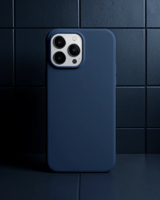 Apple İphone 15 Pro Kılıf Nano İçi Kadife Silikon - Lacivert