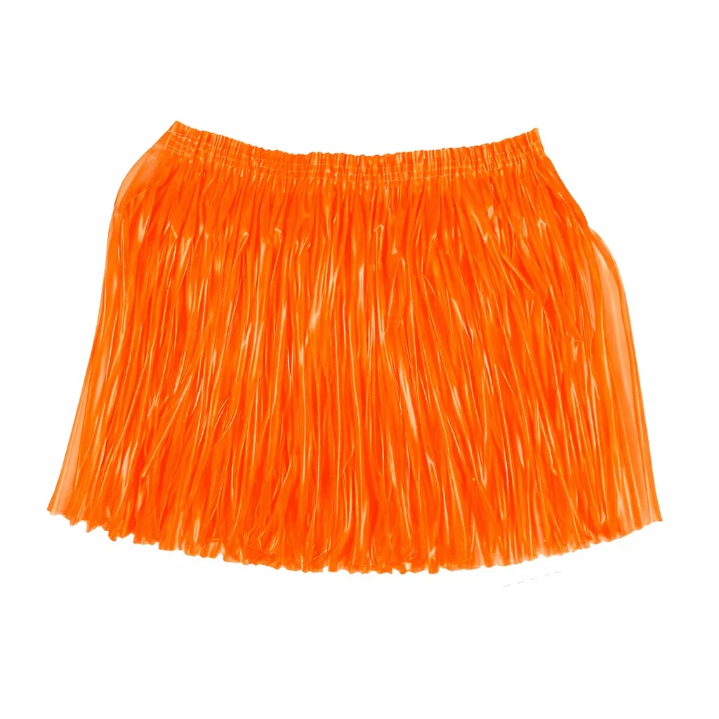 Neon Turuncu Hawaii Parti Eteği 40 cm görsel 2