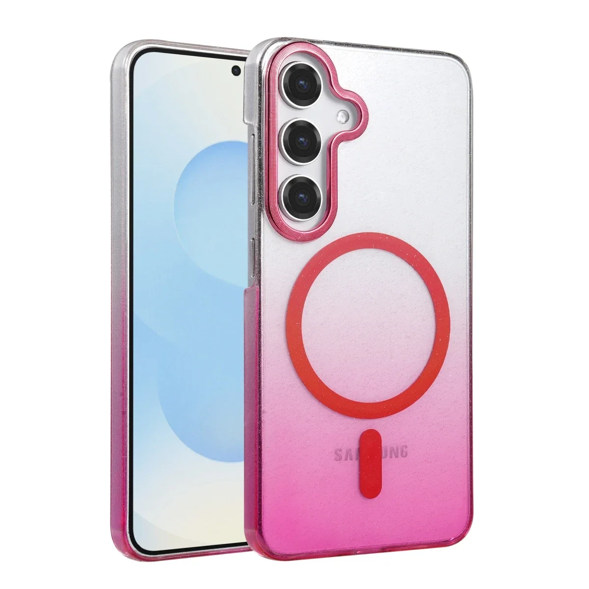 Samsung Galaxy S25 Glossy Magsafe Kapak - Pembe