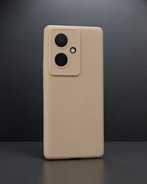 Vivo V29 Lite Kılıf Nano İçi Kadife Silikon - Pudra