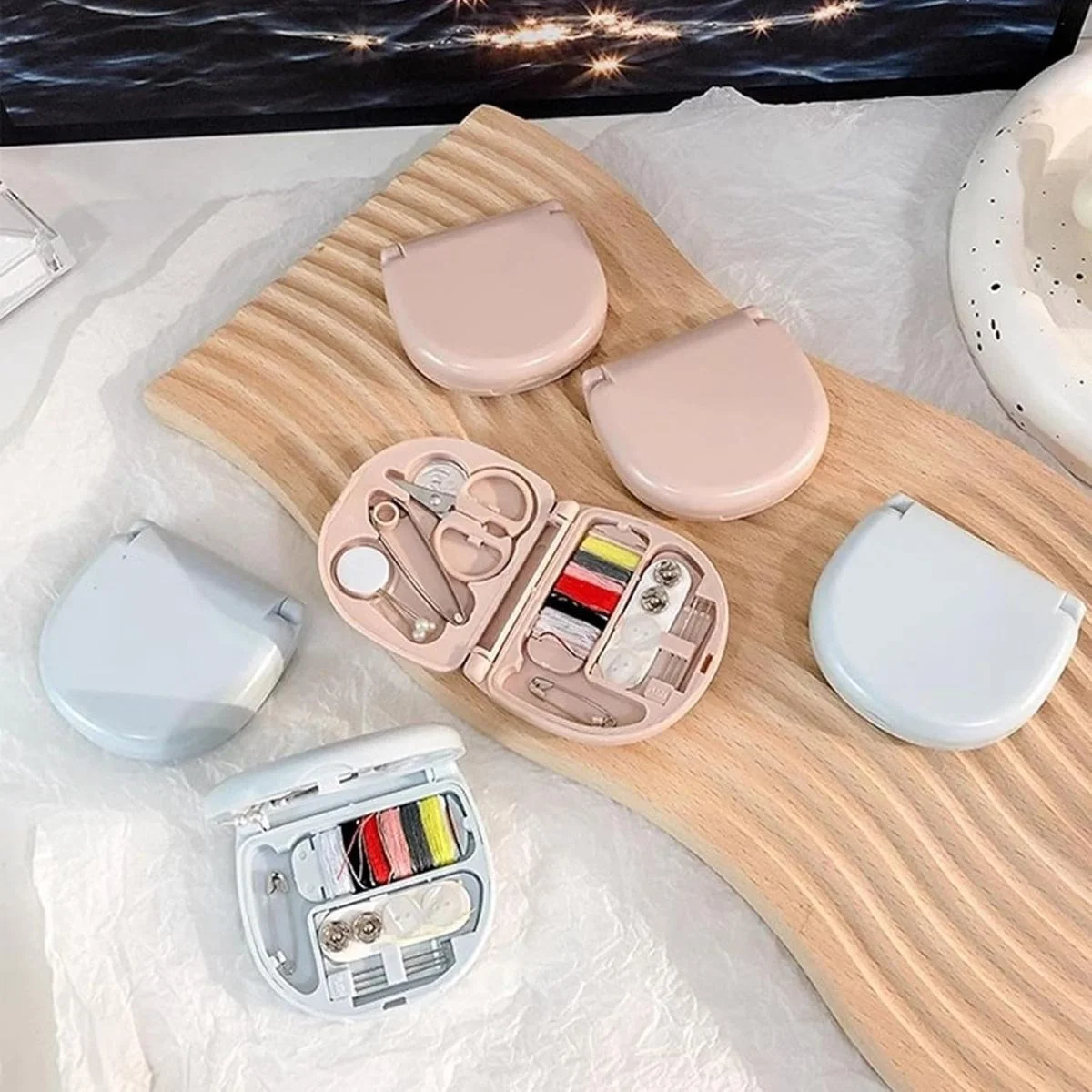 Çok Fonksiyonlu Mini Çanta Boy Seyahat Tipi Dikiş Seti görsel 3