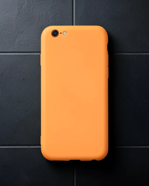 Apple İphone 6 Kılıf Nano İçi Kadife Silikon - Turuncu