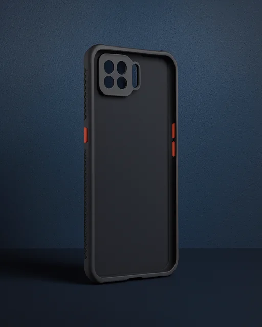Oppo A73 Kılıf Miami Şeffaf Silikon - Siyah