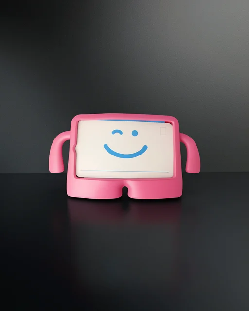Samsung Galaxy Tab A9 Kılıf Karakter Tablet Silikon - Pembe