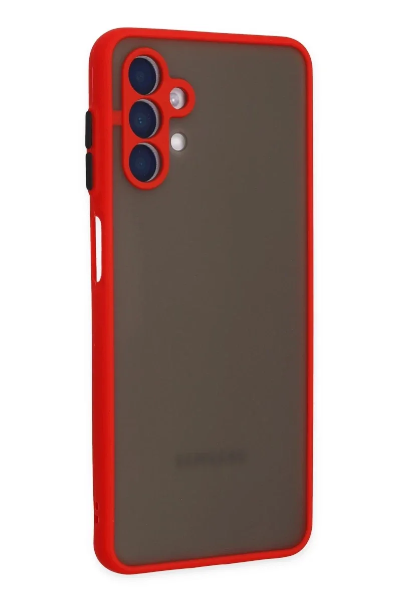 Samsung Galaxy A04S Kılıf Montreal Silikon Kapak - Kırmızı görsel 2