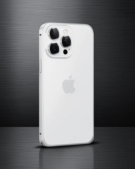 Joko Apple İphone 15 Pro Max Metal Bumper Mat Kapak - Gümüş