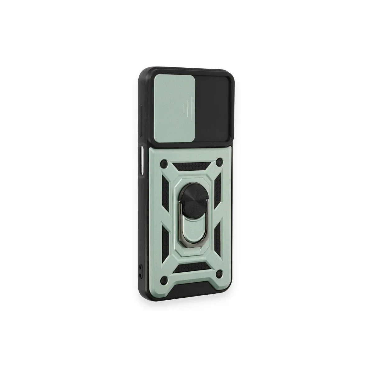 Samsung Galaxy M14 5G Kılıf Pars Lens Yüzüklü Silikon - Yeşil görsel 2