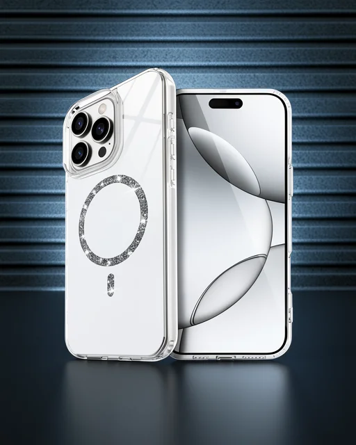 Apple İphone 14 Pro Max Live Diamond Magsafe Kapak - Şeffaf