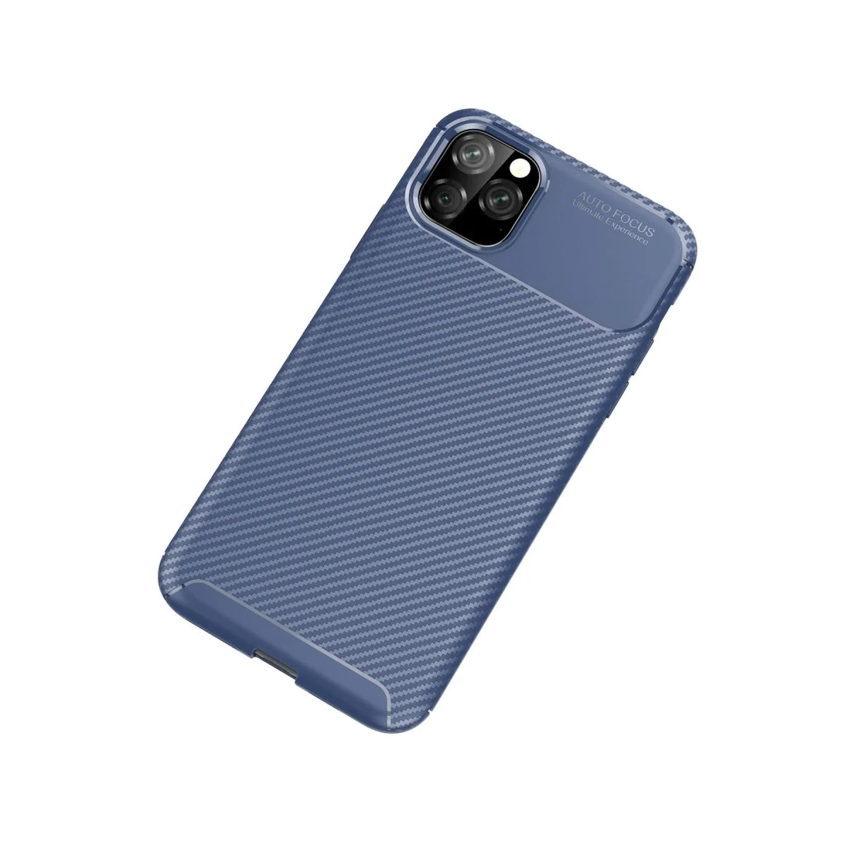 Apple İphone 11 Pro Max Kılıf Auto Focus Karbon Kapak - Lacivert görsel 2