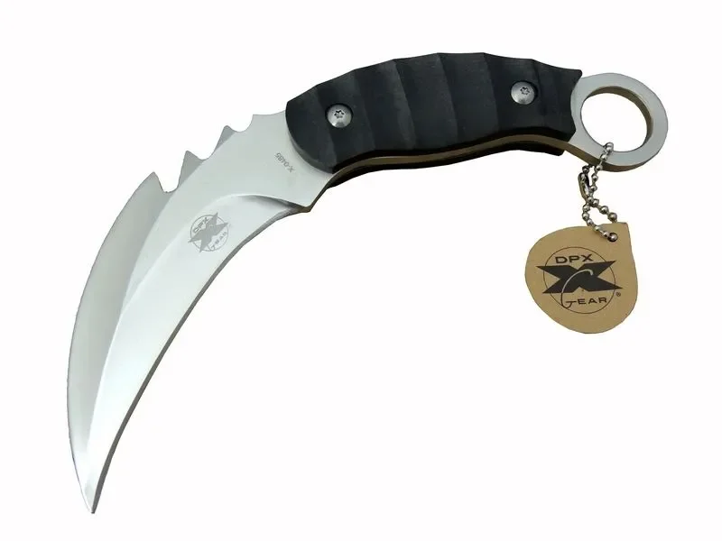 Gear Kargo X 0485 Tırtıklı Karambit Outdoor Bıçak 20 cm - Kılıflı