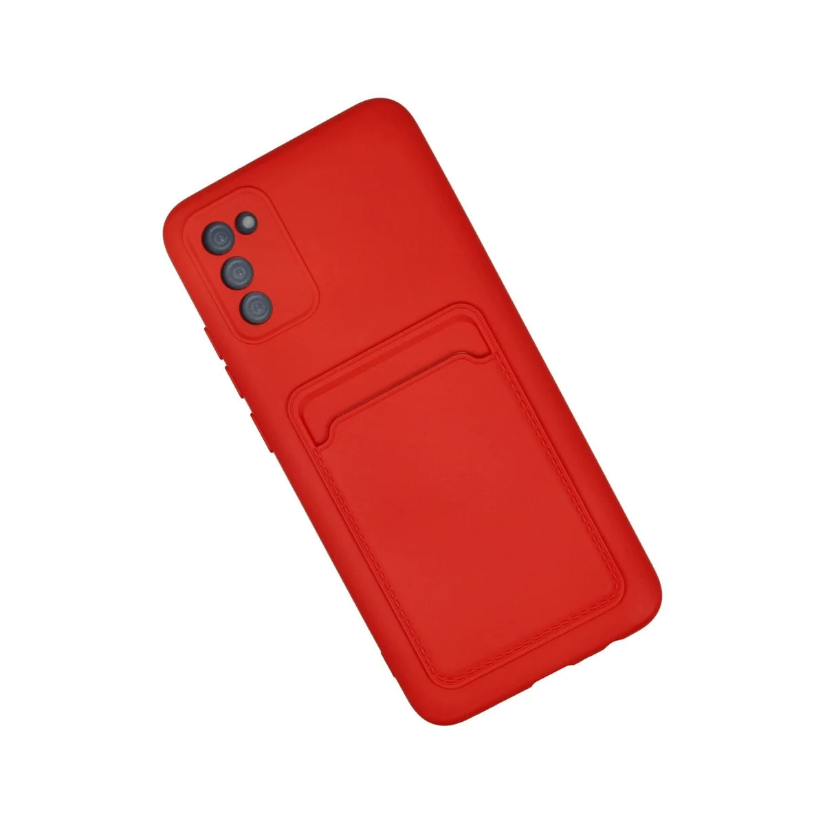 Samsung Galaxy A02s Kılıf Kelvin Kartvizitli Silikon - Kırmızı görsel 2