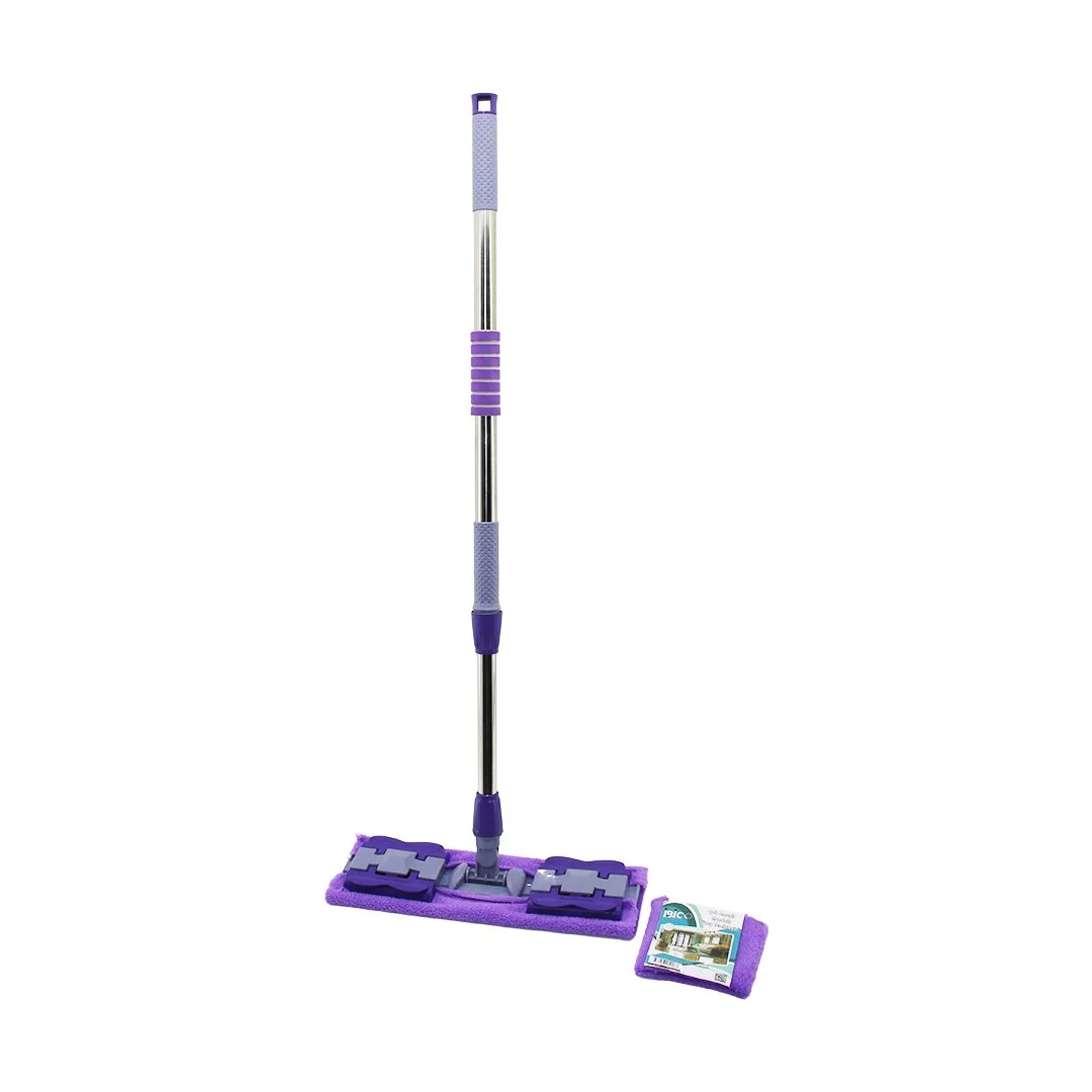 Mandallı Yüzey Tezlik Palet Mop M.fiber Paspas - Yedekli Duvar Silme Mop Metal Uzayan SAP=70-107CM- 360°