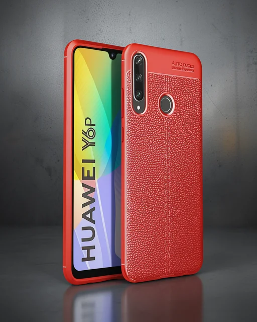 Huawei Y6p Kılıf Auto Focus Kapak - Kırmızı