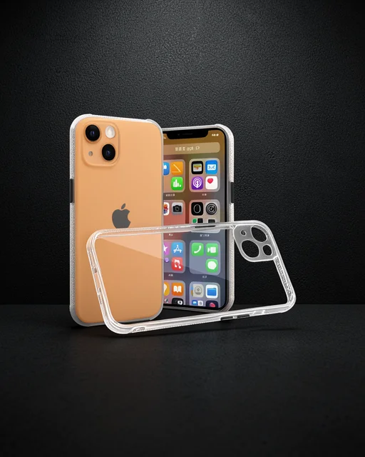 Apple İphone 13 Mini Kılıf Miami Şeffaf Silikon - Şeffaf
