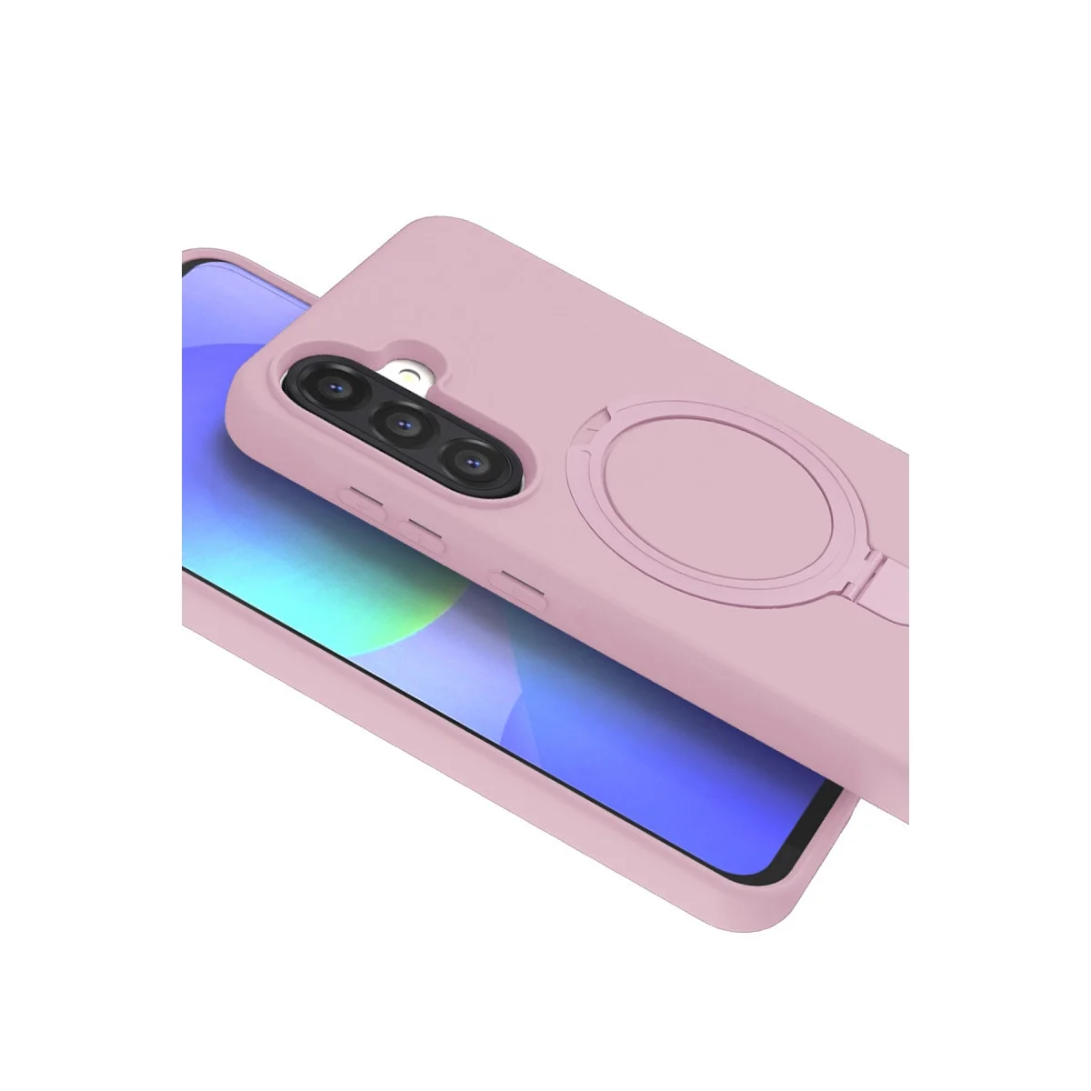 Samsung Galaxy A56 Regal Magsafe Standlı Kapak - Açık Pembe görsel 2