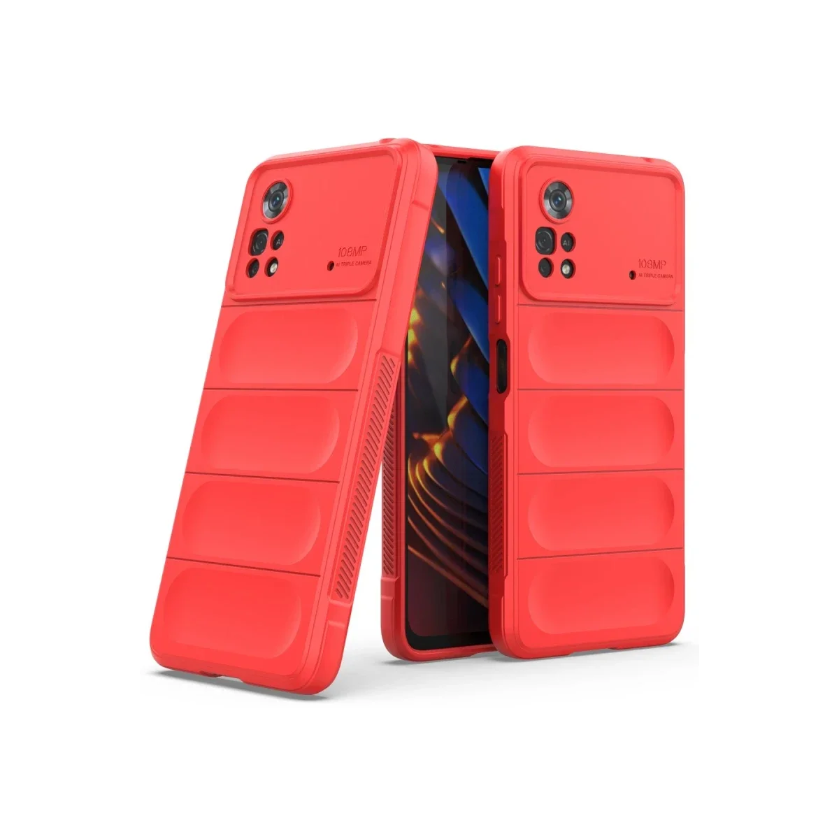 Xiaomi Poco X4 Pro 5G Kılıf Optimum Silikon - Kırmızı görsel 2
