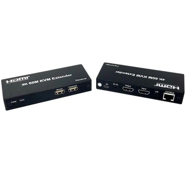Novacom NVC-KVM60 4K 60 Metre HDMI+USB+IR To Cat6 Kvm Extender görsel 3