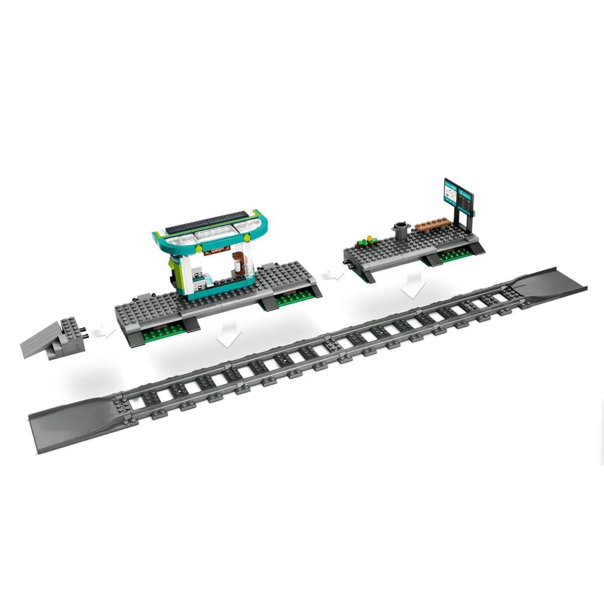 60423 Lego City Şehir Merkezi Tramvay İstasyonu 811 parça +7 yaş görsel 4