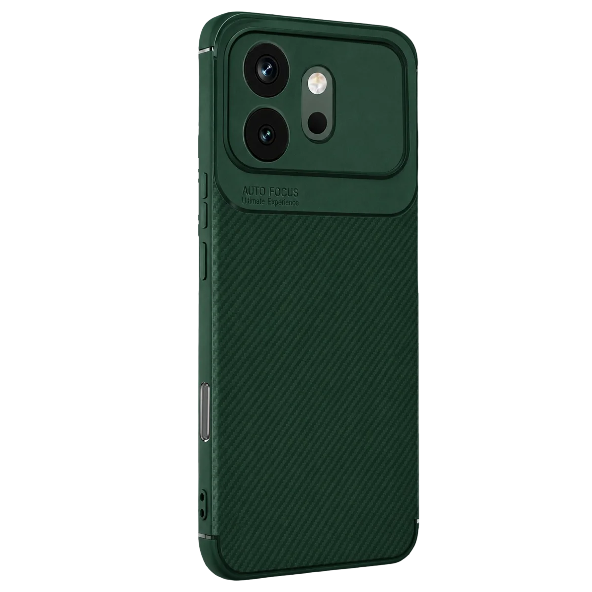 Huawei Honor 600 Auto Focus Karbon Kapak - Koyu Yeşil