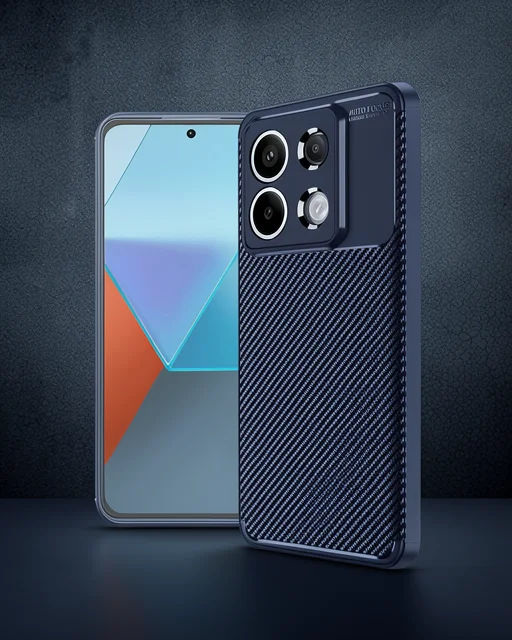Xiaomi Redmi Note 13 Pro 4g Kılıf Auto Focus Karbon Kapak - Lacivert