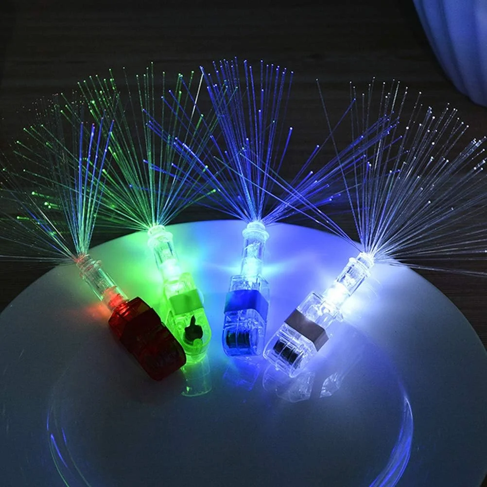 Led Işıklı Renkli Püsküllü Parmak Işığı 4 Renk 4 Adet görsel 2