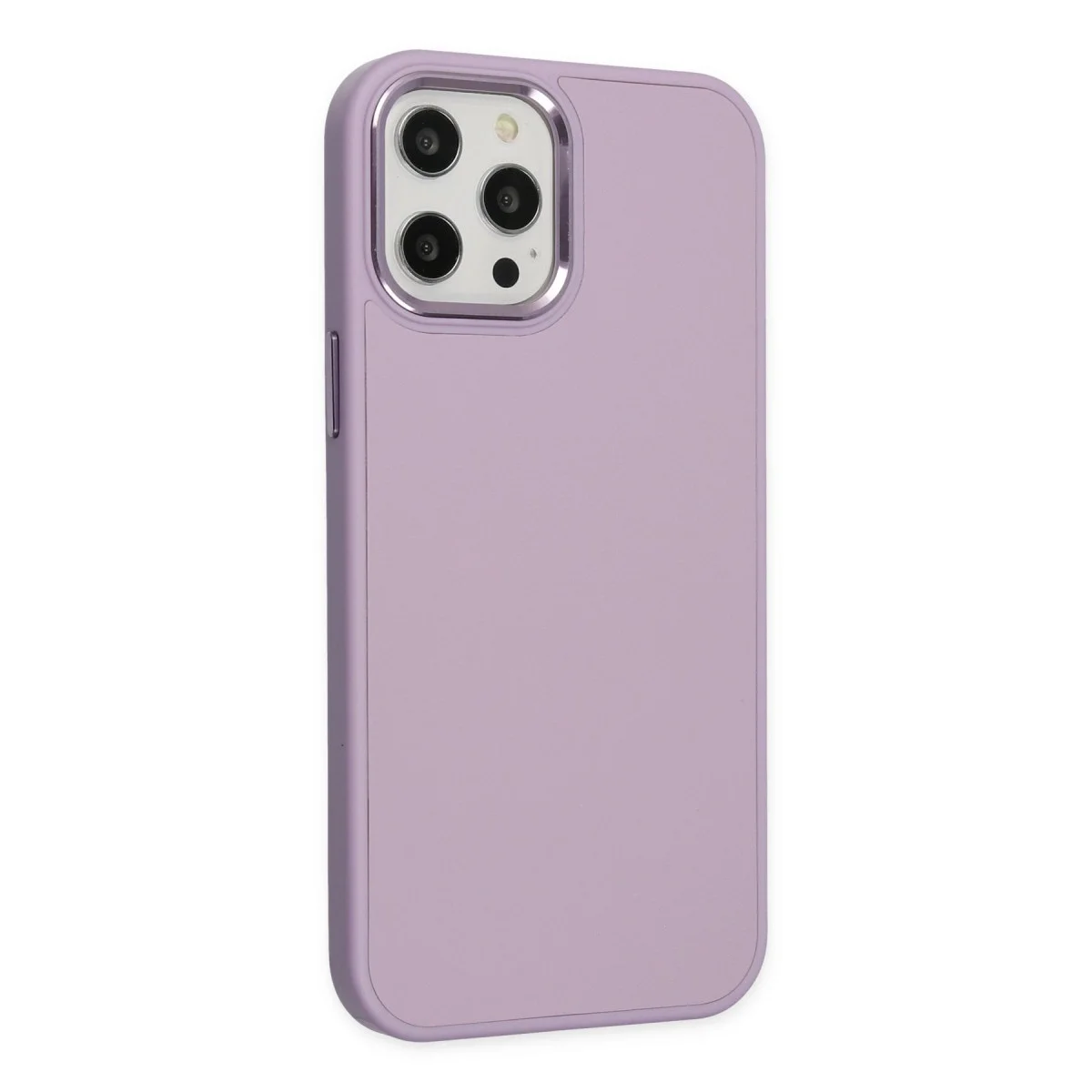 Apple İphone 12 Pro Max Kılıf Asya Deri Silikon - Lila görsel 2