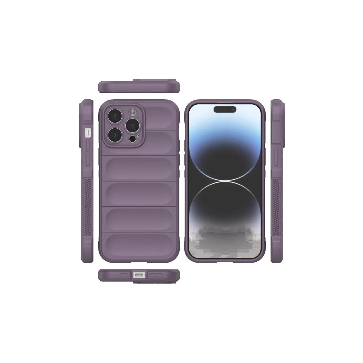 Apple İphone 14 Pro Max Kılıf Optimum Silikon - Mor görsel 3