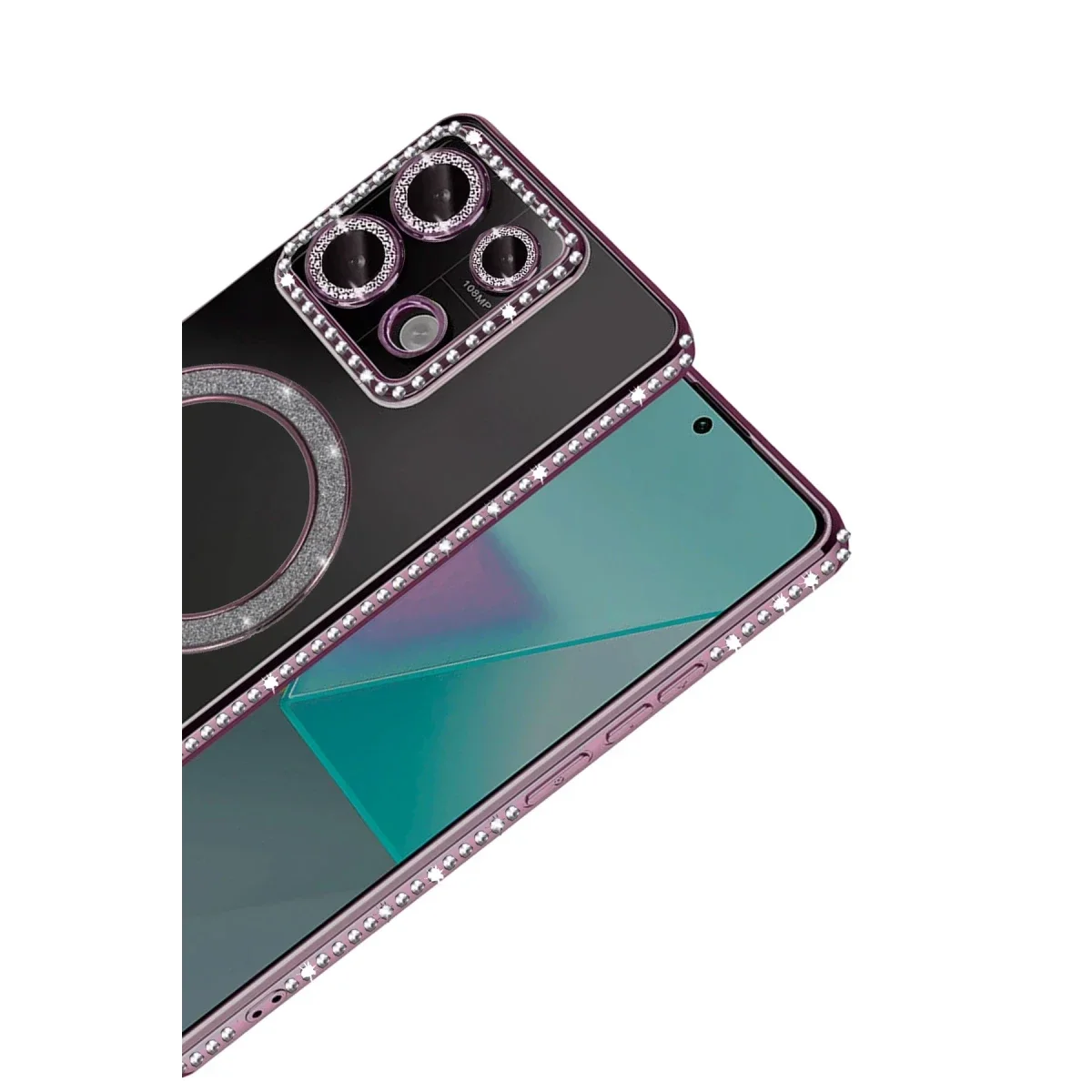 Xiaomi Redmi 13C Joke Simli Magneticsafe Kılıf - Pembe görsel 4