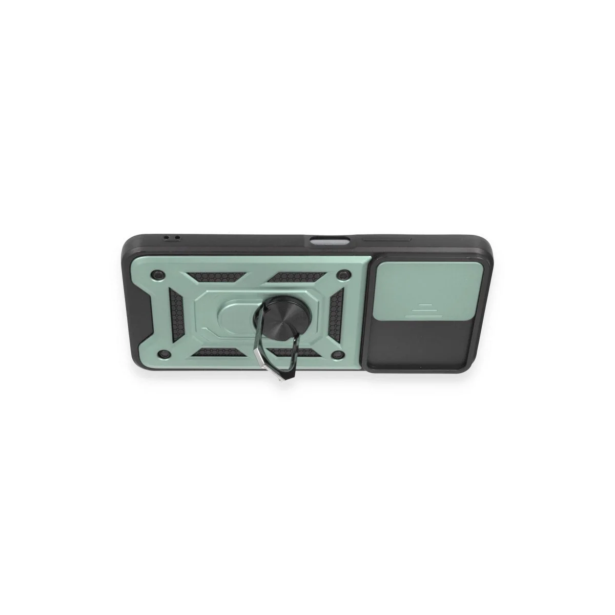 Xiao Red Note 12 5g Kılıf Pars Lens Yüzüklü Silikon - Yeşil görsel 3