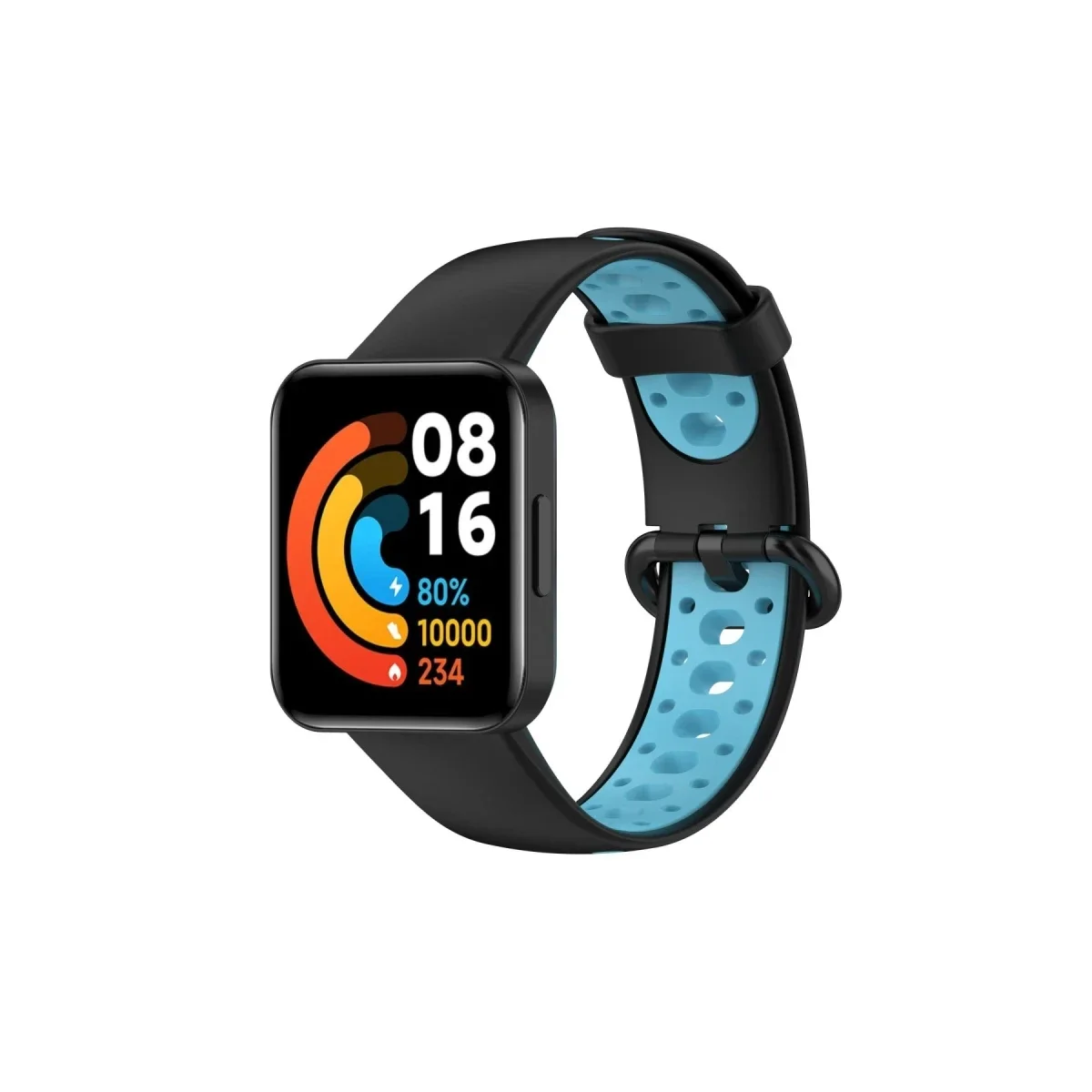 Xiaomi Redmi Watch 2 Spor Delikli Kordon - Siyah-Mavi