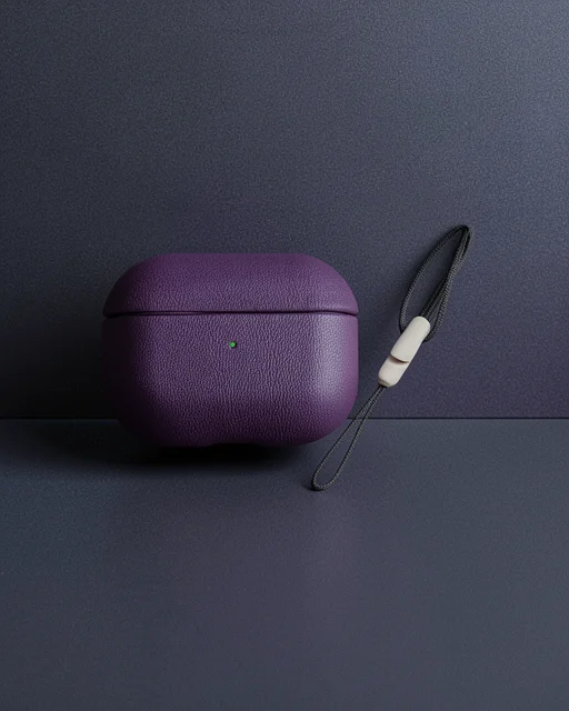Apple Airpods 3 (3.nesil) 405 Deri Kılıf - Mor