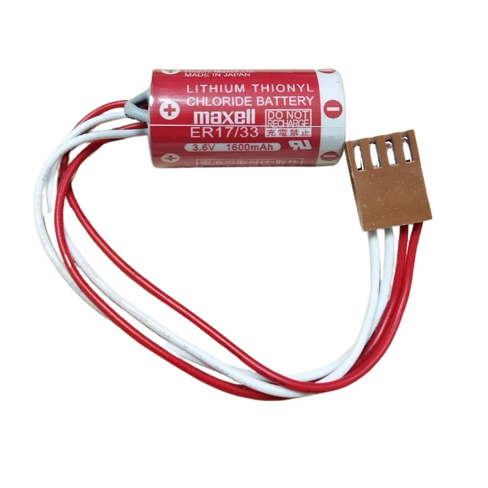 ER17/33 3.6V 2/3A 4 PIN Size Lithium Pil - Kahverengi Soket