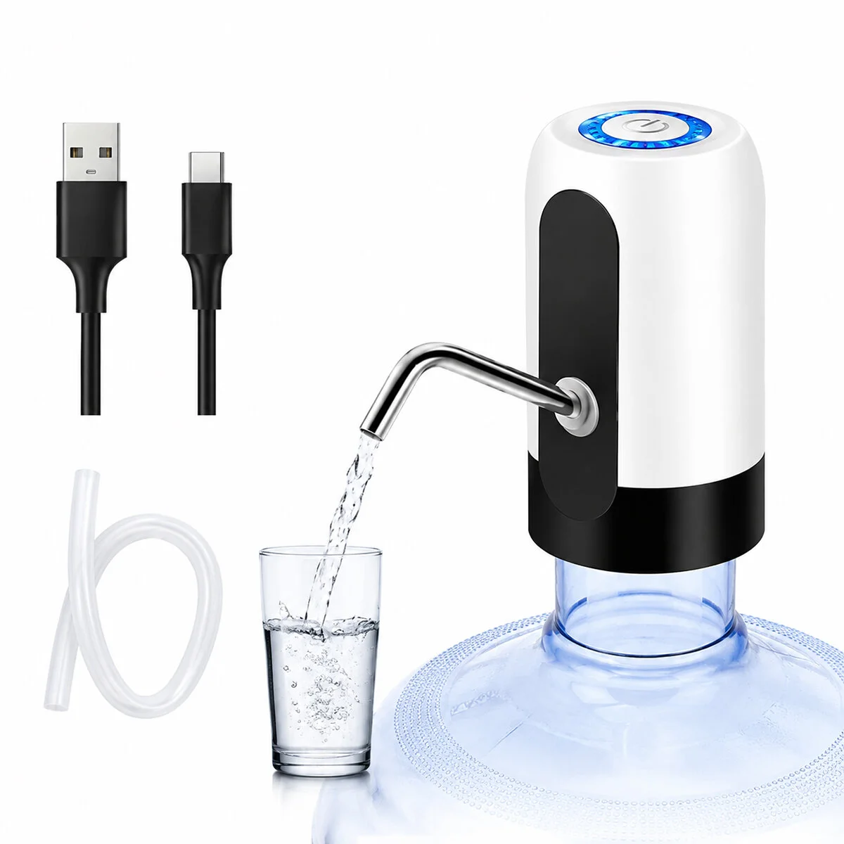 USB ŞARJLI - OTOMATİK DAMACANA SU POMPASI 4W - 800mAH İ11-071