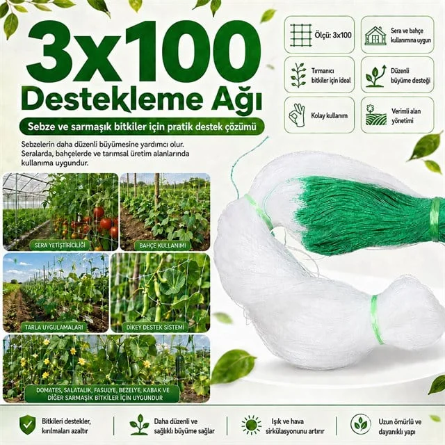 SN-38881 Bitki Tırmanma Ağı 3x100 m görsel 3