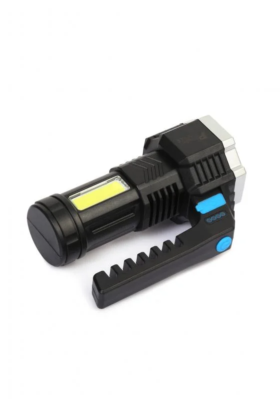 PS-3879 7*XPE + COB LED USB Şarjlı Göstergeli El Feneri görsel 3